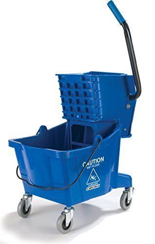 Carlisle 3690814 mop bucket w/ side press wringer commercial janitorial cleaning for sale