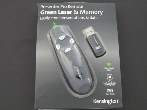 Kensington presenter pro remote green laser and memory b1437a - new! for sale
