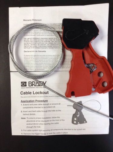 Brady red cable lockout 6&#039; device y1454388 65318 {e} for sale