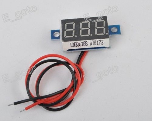 Blue led slim digital voltmeter lithium battery vehicles panel meter 3.3v-17v for sale