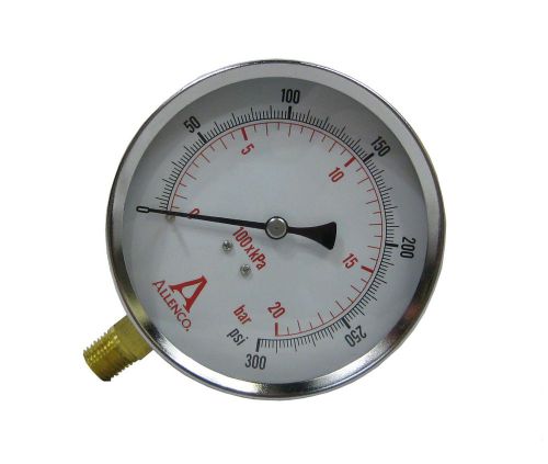 Fire pump discharge gauge by allenco fire - 0-300 psi - dry utility gauge for sale