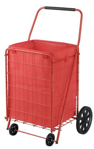 110 lbs Capacity Folding Shopping Cart Utility Cart Steel Storage Baskets Sturdy