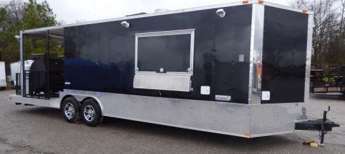 Concession trailer 8.5&#039;x28&#039; black - smoker bbq catering food event restroom for sale