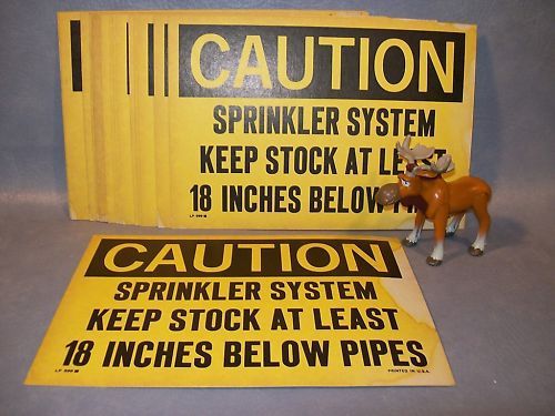 Caution sprinkler system ...  sign lot of 16 for sale