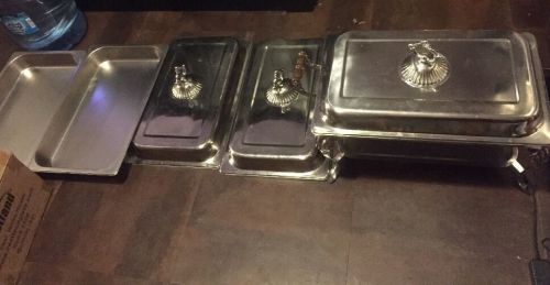 Lot Of Chafer Rectangular Chafing Dish Catering Buffet Food Tray