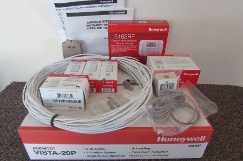Honeywell vista-20p alarm kit 6162rf keypad 5800pir-res siren 5816wmwh 22/4 wire for sale