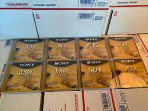 SONY DVD-R Bundle 120 MIN 4.7 GB Recordable 16x Blank Media *Lot of 8 CDs