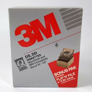 3M DIskettes Bonus Pack 8 Diskettes and Flip N File Box &amp; Activities Disk