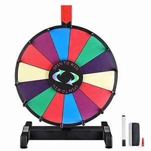12&#034; Editable Color Prize Wheel Dry Erase Fortune Spinning Game Carnival with