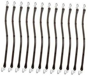 Pack of Adjustable Hooks Bungie Cords 24 Inch- Premium Natural Rubber Bungee 50