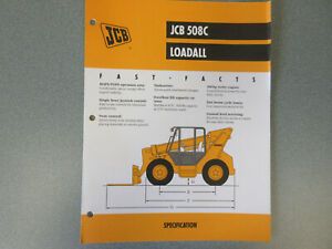 JCB 508C Loadall Forklift Brochure 4 Pages