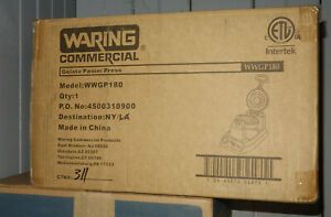 Waring WWGP180 Panini Gelato Press 120V NIB (kf)