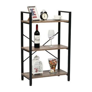 Wooden Shelving Bookshelf 2-Tier Bookcase Display Shelf Storage Rack Furniture