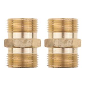 Brass Quick Connect Coupler M22x 1.5mm for Pressure Washer Pump 15mm - Pack of 2