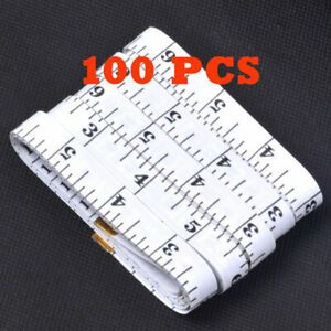 100 x Measuring Ruler Sewing Cloth Tailor Body Fitness Tape Soft Flat 60&#034; 150cm