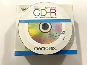 Memorex Music CD-R Recordable Blank CDs 40X 700 MB 80 min 2- 10 Packs Sealed New