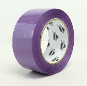 Color Carton Sealing 2 Mil Packing Box Tape 2&#034;x110yd (2700 Rolls) -Purple