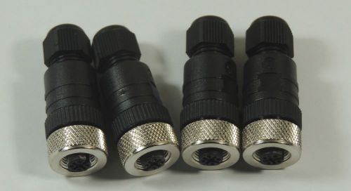 Lumberg Automation Field Installable Connector 4 pin female Lot of 4