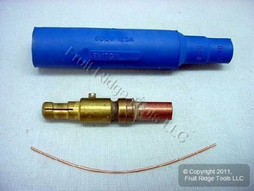 New leviton blue ect 15 series male cam connector plug 125a 600v crimped 15d23-b for sale