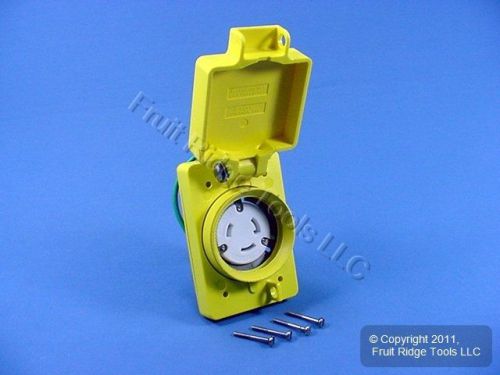 Woodhead locking receptacle 30a 250v l6-30r outlet w/ watertite cover 69w48 for sale