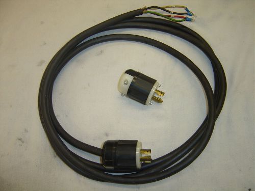 L14-20p 220 volt plug, 12&#039; #14awg 4/c wire  two plugs, for sale