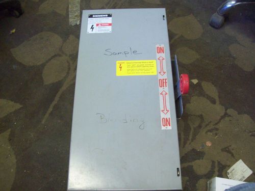 SIEMENS DOUBLE THROW DISCONNECT SWITCH 30 AMP 600VAC 3 POLE NF351DTK