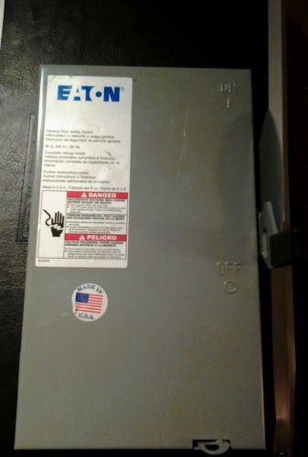 Eaton DG321NGB 30 Amp 3 Pole Fusible General Duty Safety Switch Indoor
