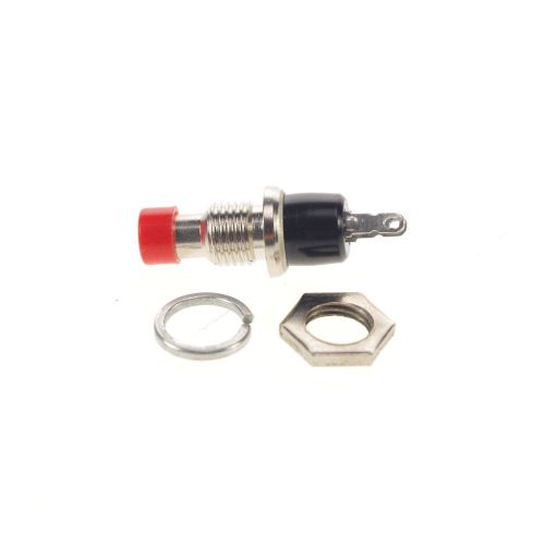 (5)red off-(on) no 2 pin spst 0.5a 125vac momentary 7mm hole push button switch for sale