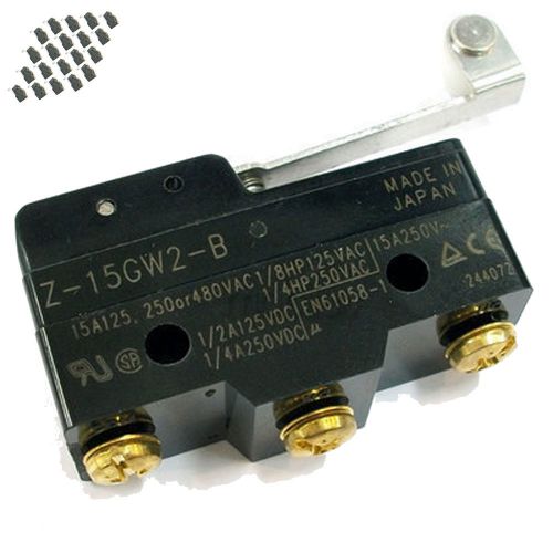 20 x omron z-15gw2-b z15gw2b normally open limit hinge roller basic micro switch for sale