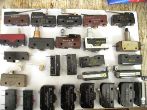 25 SWITCHES  HIGH POWER MICROSWITCHES   DIFFERENT ALL 250VAC