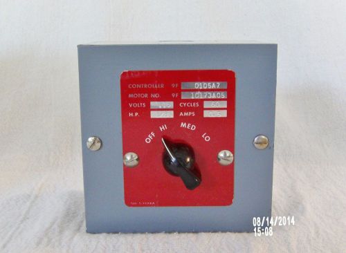 Modine Motor Control Switch, 3 Speed, 115 Volt, .62 Amp, 9F 0001A7, 1/85 HP