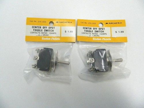 RADIO SHACK*ARCHER*CENTER OFF DPDT TOGGLE SWITCHES*LOT(2)UNOPENED*CAT# 275-1533*