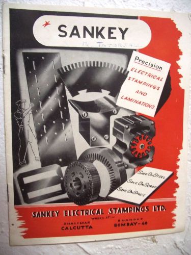 VTG RARE ANTIQ BOOKLET CATALOG BROCHURE SANKEY ELECTRICAL STAMPINGS INDIA 1960&#039;S