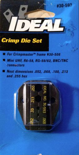 NEW Ideal Crimp Die Set #30-593 FOR CRIMPMASTER FOR HAM RADIO