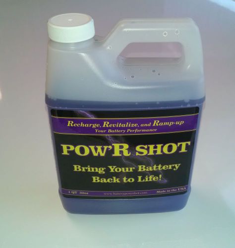 Battery powr shot, 1 quart bottle of desulfation/equalizer battery fluid for sale