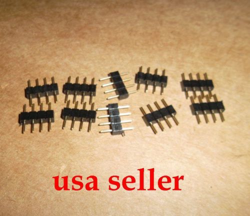 4 PIN Male Connector for RGB 5050 3528 LED Strip Light 10 pcs