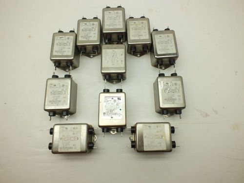 Lot of (11) Corcom TE Connectivity 10VW1 EMI filters 10 Amp 120/250 Volt