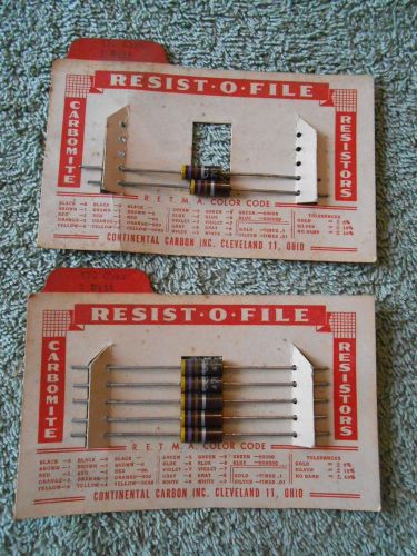 Nos new 470 ohm 1 watt lot of 7 carbon resistors &#039;resist-o-file&#039; carbomite for sale
