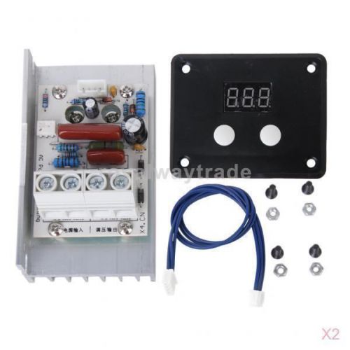 2x SCR Digital Voltage Regulator Speed Control Dimmer Thermostat AC 220V 10000W