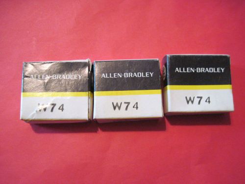 3 Allen Bradley heater element w74 overload new in box as pictured