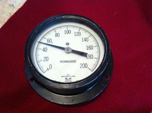 Vintage pressure gauge - marshalltown permagage - steam punk - 4.75 inch/6&#034; for sale