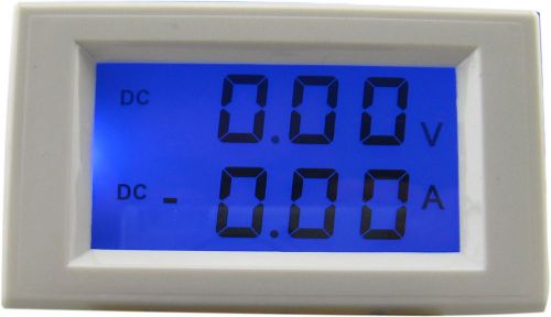 Dual display DC 0-19.99V/10A digital LCD voltmeter Ammeter volt amp panel meter