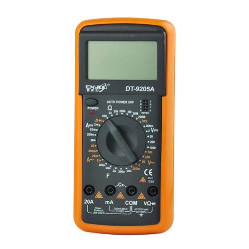 Dt9205a lcd digital multimeter buzzer probe capacitance volt ohm amp meter dmm for sale
