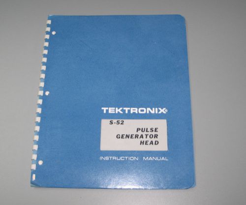 Tektronix S-52 Pulse Generator Head Manual nice