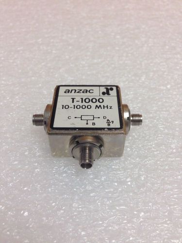 Anzac t-1000, 10 to 1000 mhz, sma (f-f-f) coaxial  power splitter - divider for sale