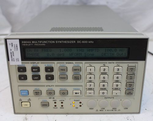 Hp 8904a multifunction synthesizer w/ option 006 for sale