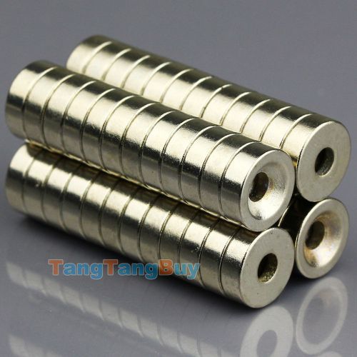 50pcs Strong Disc Neodymium Rare Earth Countersunk Magnets 12 x 4mm Hole 4mm N50