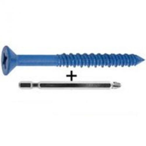 Scr cncrt 1/4in 1-3/4in flt cobra anchors masonry screws 631j heat treated steel for sale