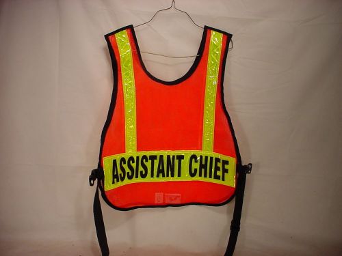 Safety traffic vest reflective fire dept fireman firefighter assch 102114 for sale