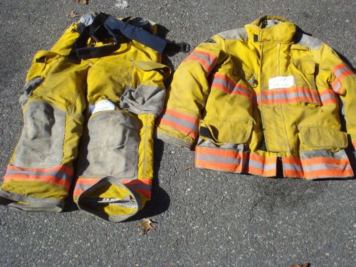 32x27 pants jacket coat 44x32 firefighter fire gear set lion janesville 2000 137 for sale